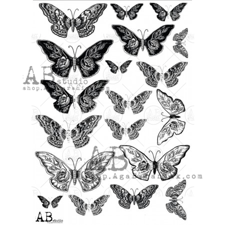 AB Studios Transparent Foil 0013 Butterflies